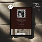 Old Money Wedding Website Template with RSVP (Burgundy)