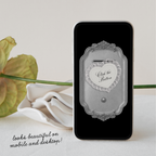 Save The Date Wedding Website Template (Photo Booth Animation 01 - Black)