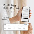 Wedding Website Template with RSVP (Envelope 06 - Green + Burgundy)