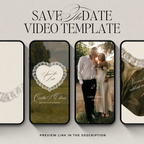 Lace Heart Save The Date Video Template (0102)